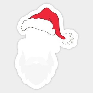 Funny Santa Beard Costume - White Fake Beard Christmas - Santa Claus Beard Costume - Merry Christmas Everyone Santa Sticker